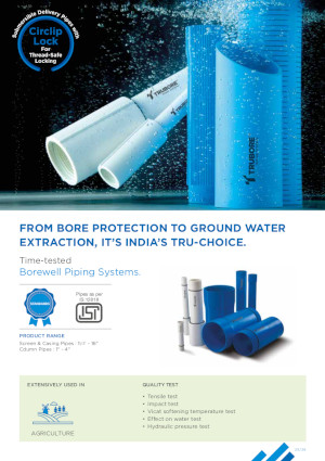 Borewell Piping Systems – Trubore Pipes